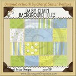 Daisy Chain Background Tiles Clip Art Graphics