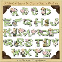 Cutie Pie Alphabet & Numbers Clip Art Download