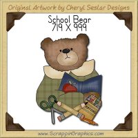 School Bear Single Graphics Clip Art Download