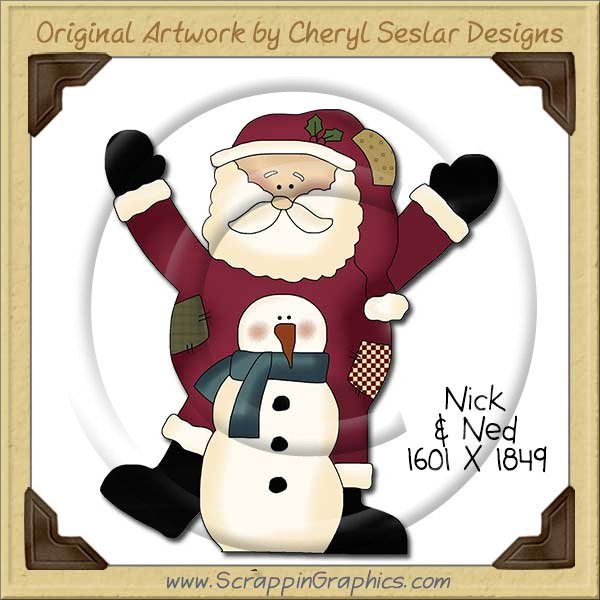 Nick & Ned Single Clip Art Graphic Download - Click Image to Close