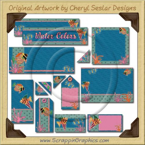 Tropical Fish Journaling Delights Digital Scrapbooking Graphics Clip Art Download