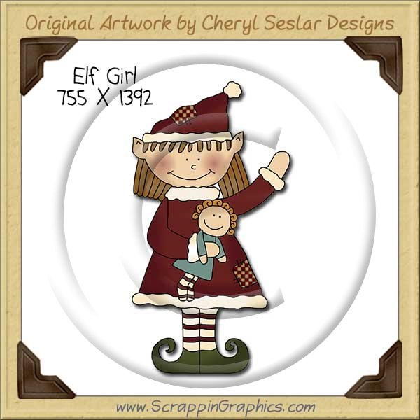 Elf Girl Single Clip Art Graphic Download - Click Image to Close