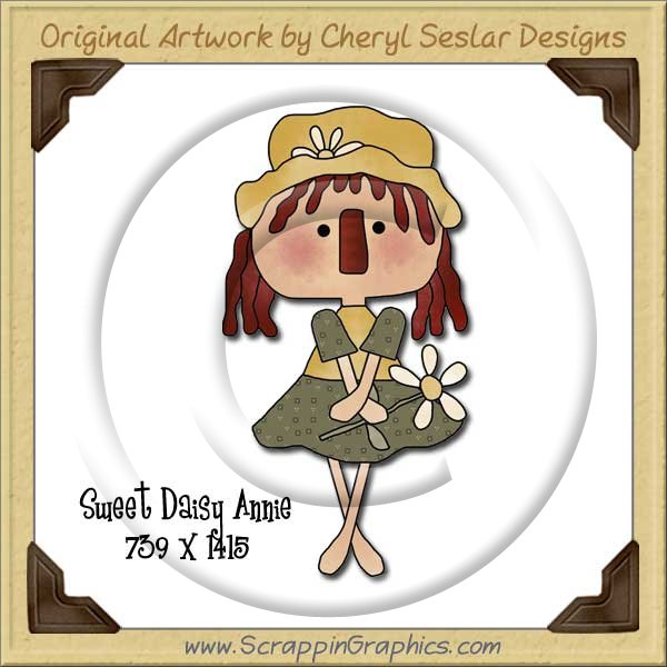 Sweet Daisy Annie Single Graphics Clip Art Download - Click Image to Close