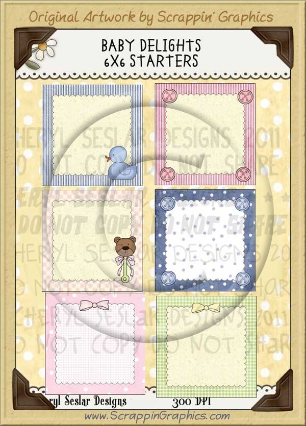 Baby Delights 6X6 Starters Limited Pro Clip Art Graphics - Click Image to Close