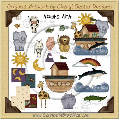 Noah's Ark Clip Art Graphics Collection