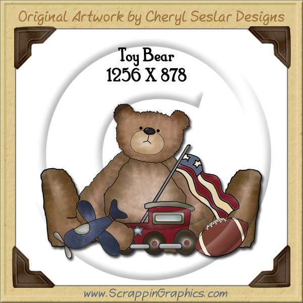 Toy Bear Single Graphics Clip Art Download - Click Image to Close