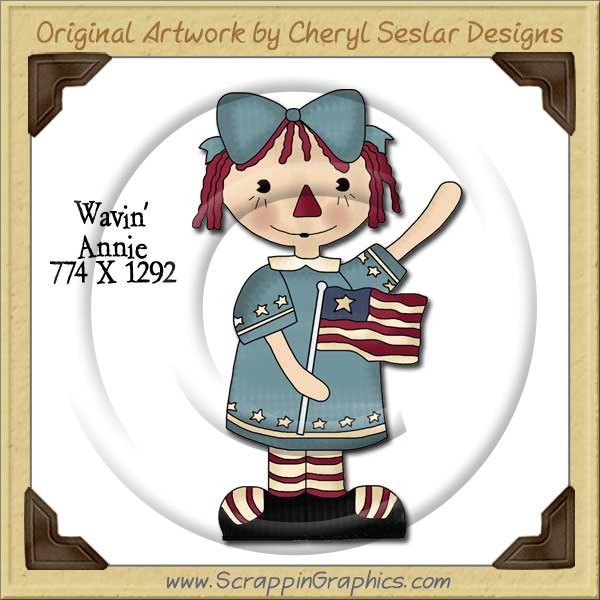 Wavin' Flag Annie Single Graphics Clip Art Download - Click Image to Close
