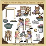 Wee Folks Tea Party Graphics Clip Art Download