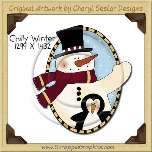 Chilly Winter Single Clip Art Graphic Download
