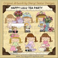 Happy Lulu Tea Party Limited Pro Clip Art Graphics