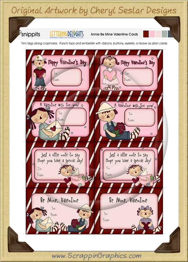 Annie Be Mine Snippets Journaling Tags - Click Image to Close