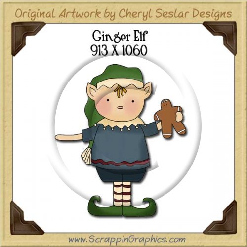 Ginger Elf Single Graphics Clip Art Download