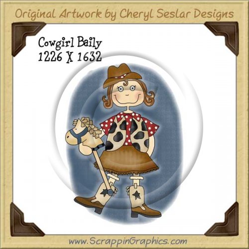 Cowgirl Bailey Single Graphics Clip Art Download