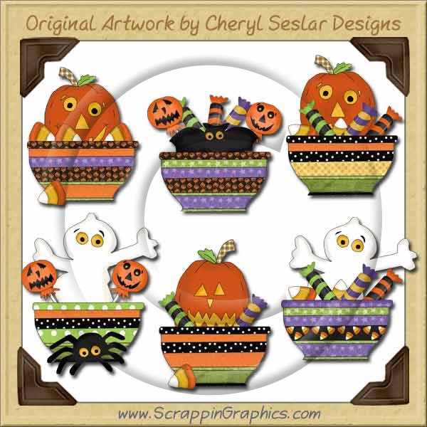 Halloween Bowls Clip Art Download - Click Image to Close