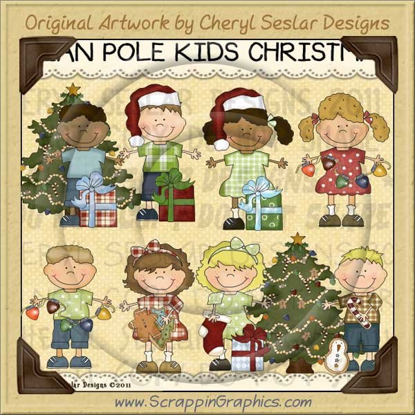 Bean Pole Kids Christmas Limited Pro Clip Art Graphics - Click Image to Close