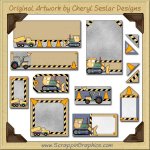 Construction Journaling Delights Digital Scrapbooking Graphics Clip Art Download