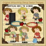 Bertilda Goes To School Limited Pro Clip Art Graphics