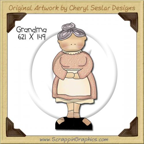 Grandma Single Clip Art Graphic Download