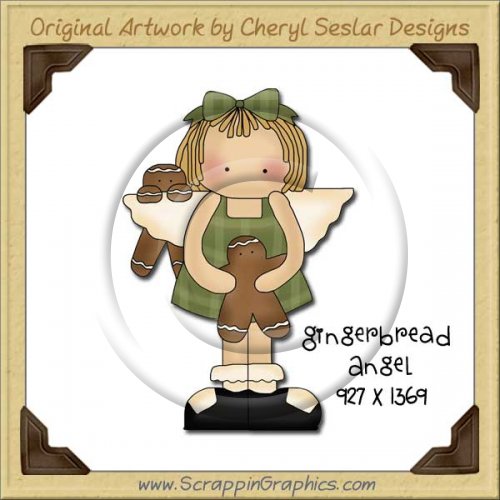 Gingerbread Angel Single Graphics Clip Art Download