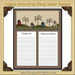 In The Valley To Do Sheet Printable Craft Graphic Download