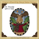 Mr Moose Single Clip Art Graphic Download