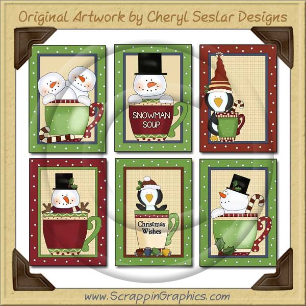 Christmas Cheer Sampler Card Printable Craft Download - Click Image to Close