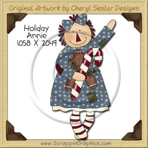 Holiday Annie Single Clip Art Graphic Download