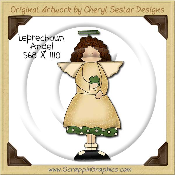 Leprechaun Angel Single Clip Art Graphic Download - Click Image to Close