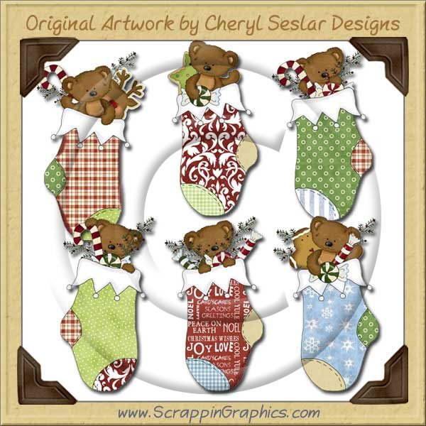 Tibble's Christmas Stockings Clip Art Download - Click Image to Close