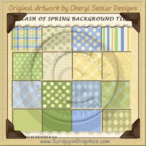 Splash Of Spring Background Tiles Clip Art Graphics