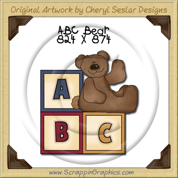 ABC Bear Single Graphics Clip Art Download - Click Image to Close