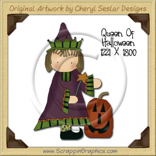 Queen Of Halloween Single Graphics Clip Art Download