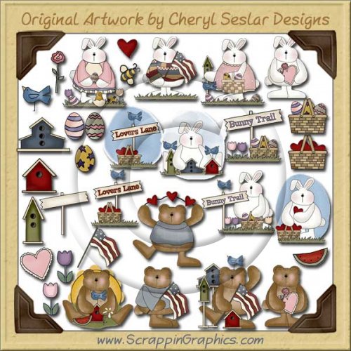 Never Enough Bears & Hares Graphics Clip Art Download