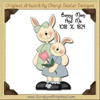 Bunny Mom & Me Single Graphics Clip Art Download