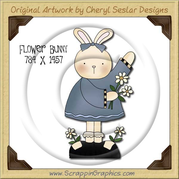Flower Bunny Single Graphics Clip Art Download - Click Image to Close