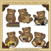 Sewing Bears Collection Graphics Clip Art Download