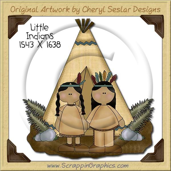 Little Indians Single Clip Art Graphic Download - Click Image to Close