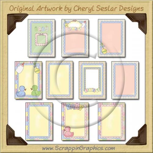 Cute As A Button Sampler Card Printable Craft Download