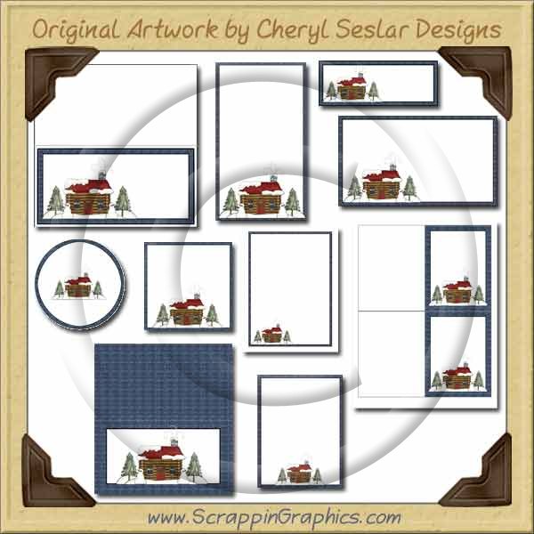 Homespun Winter Printable Pack Graphics Clip Art Download - Click Image to Close