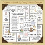 Reseller - Sweet Baby Sentiments Transparency Sheets Clip Art Graphics