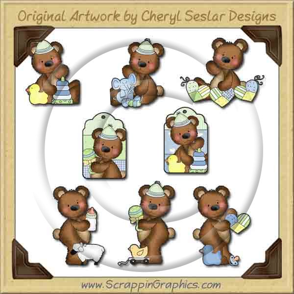 Raggedy Bears Baby Boy Graphics Clip Art Download - Click Image to Close
