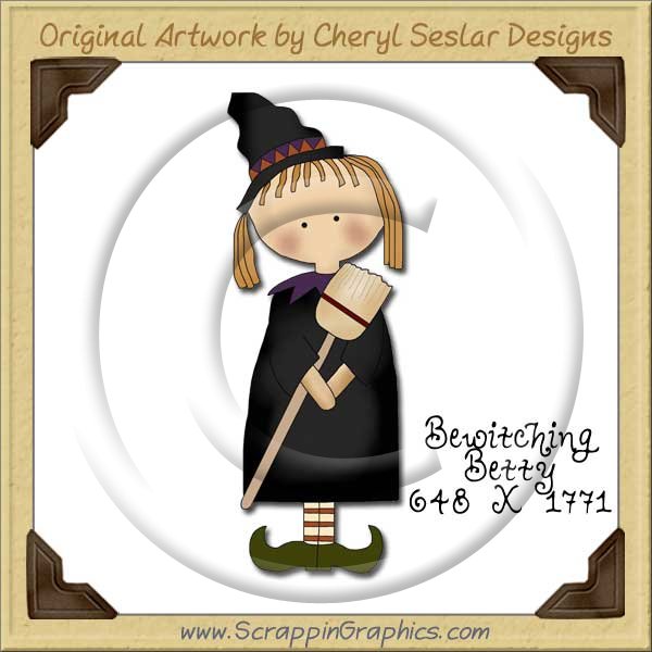Bewitching Betty Single Graphics Clip Art Download - Click Image to Close