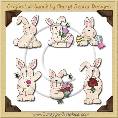 Cute Little Bunnies Graphics Clip Art Download