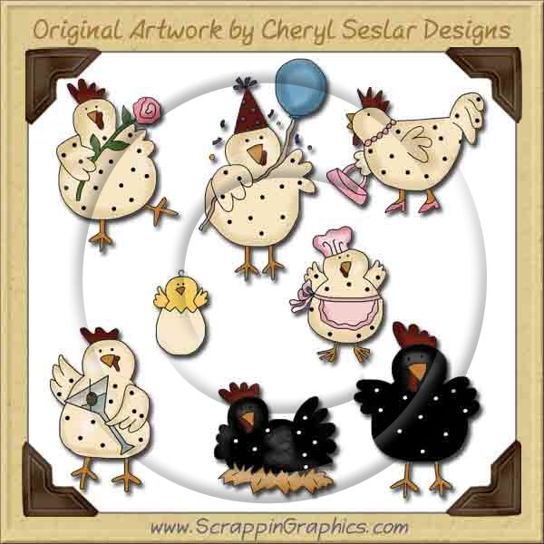 Silly Chicks Collection Graphics Clip Art Download - Click Image to Close