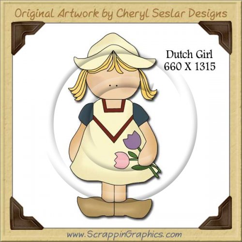 Dutch Girl Single Graphics Clip Art Download