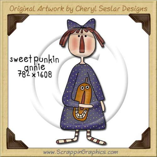 Sweet Punkin Annie Single Graphics Clip Art Download