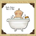 Bath Baby Single Clip Art Graphic Download