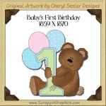 Baby's First Birthday Single Graphics Clip Art Download