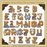 Noah's Ark Alphabet & Numbers Clip Art Download