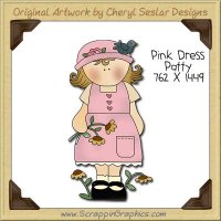 Pink Dress Patty Single Clip Art Graphic Download